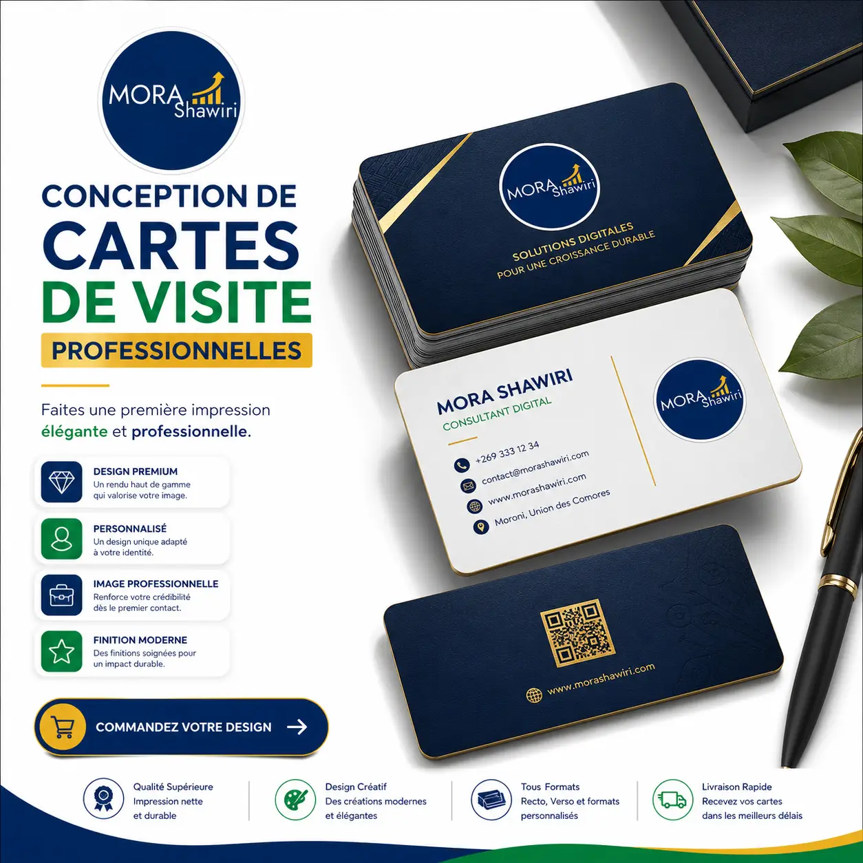 Conception de Carte de visite - MORA Shawiri